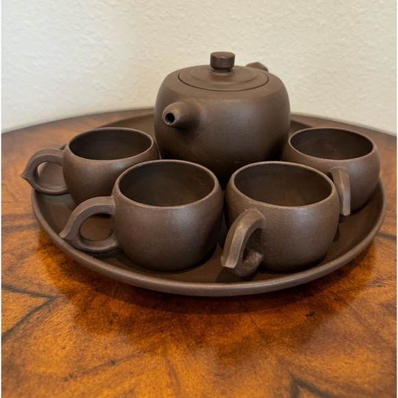 Yixing Zisha Authentic Chinese Traditional Purple Clay Tea Set. Cups, Tr… - Picture 1 of 11